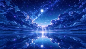 月光湖面