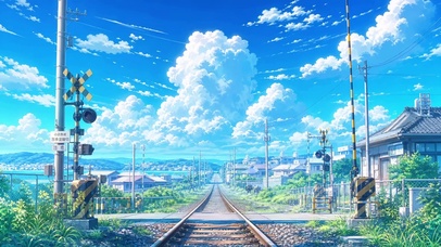 夏日晴空铁道