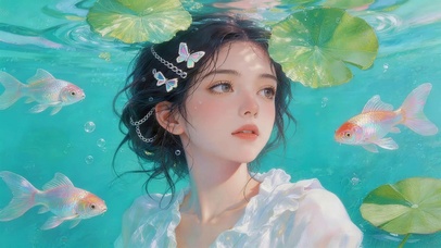 夏日水下女孩