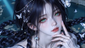幽渊银蝶 碎光入眸