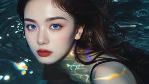 蓝眼美女