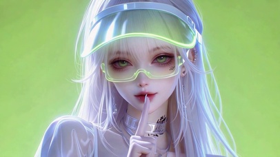 纯欲系霓虹未来感少女