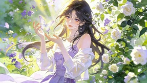 花海中女孩