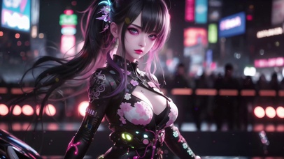 高冷性感赛博美女