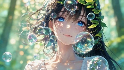 可爱泡泡女孩