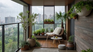 【雨景】整洁的阳台