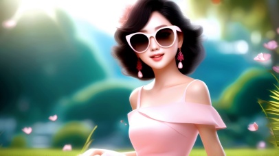戴墨镜的美女