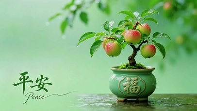治愈苹果盆栽