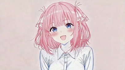 粉发可爱二次元美少女