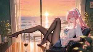 落日海平线黑丝小爱同学