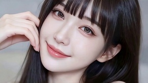 高清治愈微笑少女