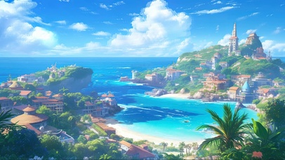 蓝天阳光海岛小镇