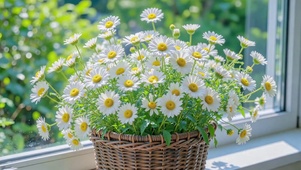 阳光窗台雏菊