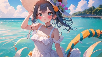 海边萝莉唯美治愈美女