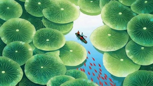 唯美的荷塘