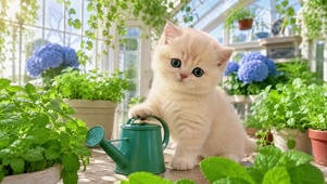 阳光花房的可爱小猫咪