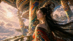 云端仙宫古风神女