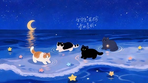 治愈 捕星小猫
