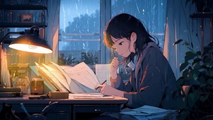 雨夜工作