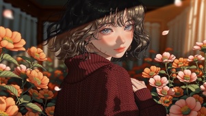 鲜花少女高清4k