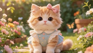 乖乖的小猫