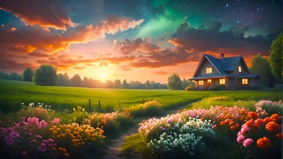 治愈夕阳云霞 (3)