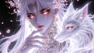 樱花狐影白发妖君