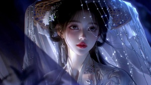 暗夜古风清冷仙气美人