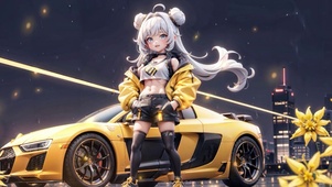 汽车小女孩