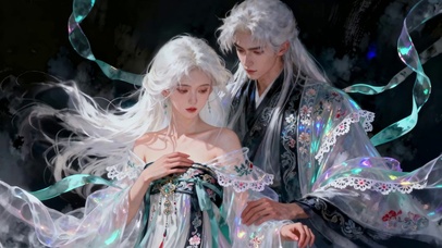 霜发仙侣古风秘境的情丝绝章之恋