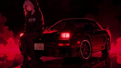 女孩汽车