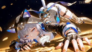猫耳银发二次元美少女