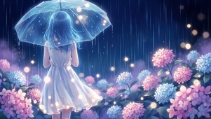 雨夜背影