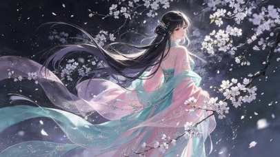 唯美樱花女孩