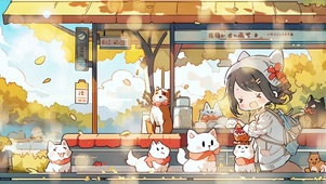 简约卡通场景