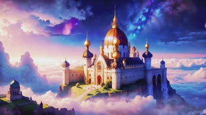 云雾中的神秘城堡