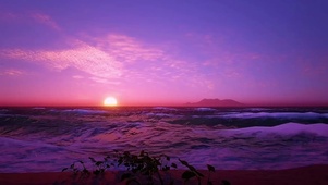 唯美治愈夕阳海景