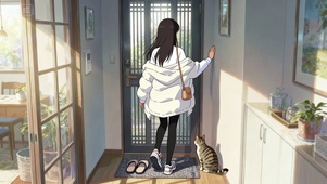 晨光里的离别与守候