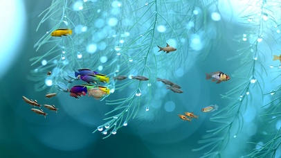 4k护眼青蓝色水族箱