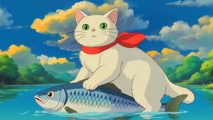 猫捉鱼