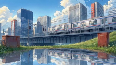 城市高架列车