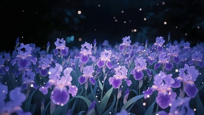 星落鸢尾花田