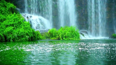 4K治愈瀑布流水