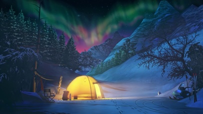 极光雪夜