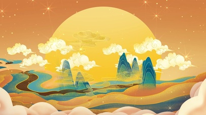 唯美国潮星空背景