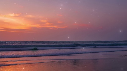 海边落日
