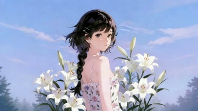 花与少女