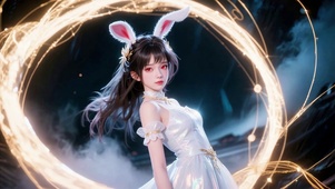 月光兔耳少女