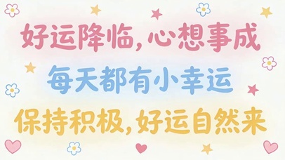 好运降临心想事成