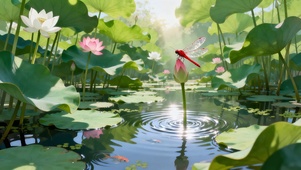 早有蜻蜓立上头